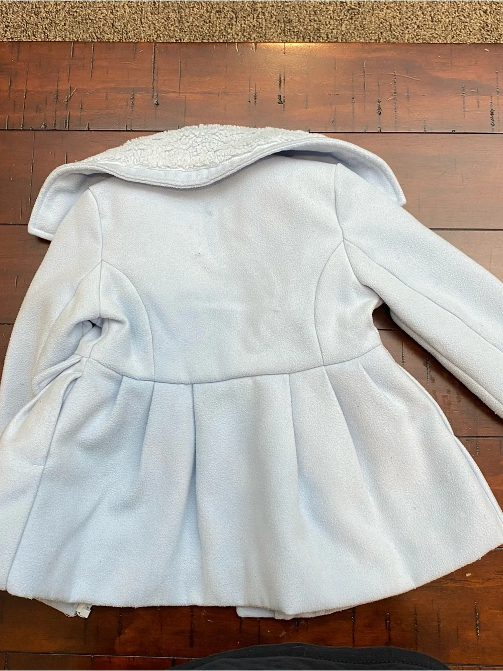 London Fog Toddler Girls Flared Peacoat Winter Jacket Light Blue 2T